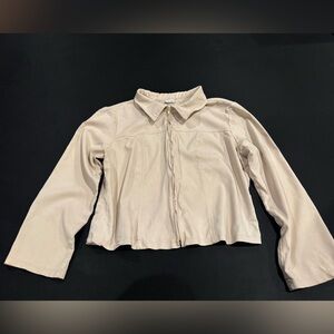 Celine By Champion Neutral Beige Zip Collar Jacket